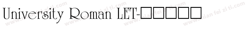 University Roman LET字体转换
